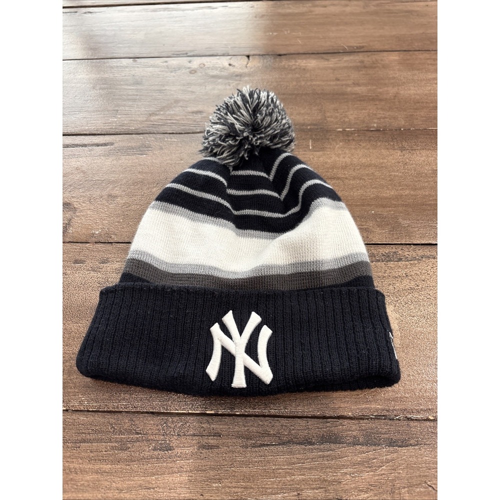 New York Yankees Baseball MLB New Era Beanie Knit Hat With Pom